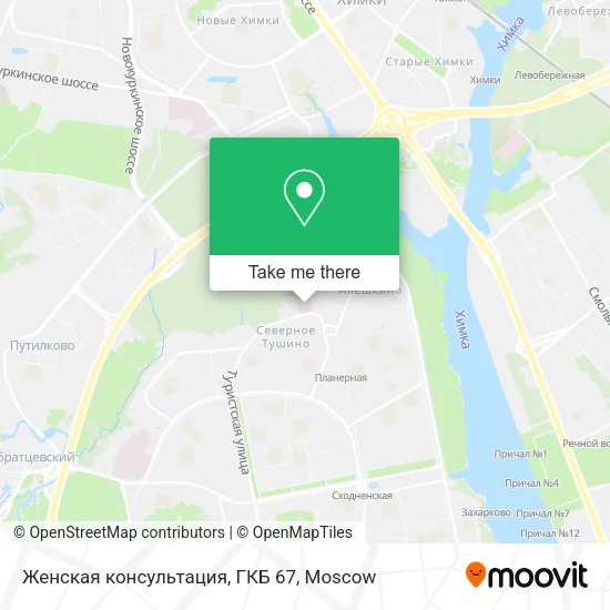 Женская консультация, ГКБ 67 map
