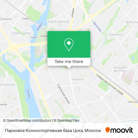 Парковка Конноспортивная база Цска map