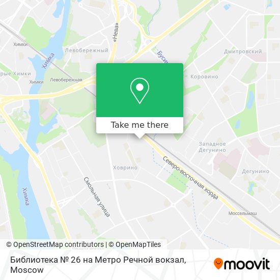 Библиотека № 26 на Метро Речной вокзал map