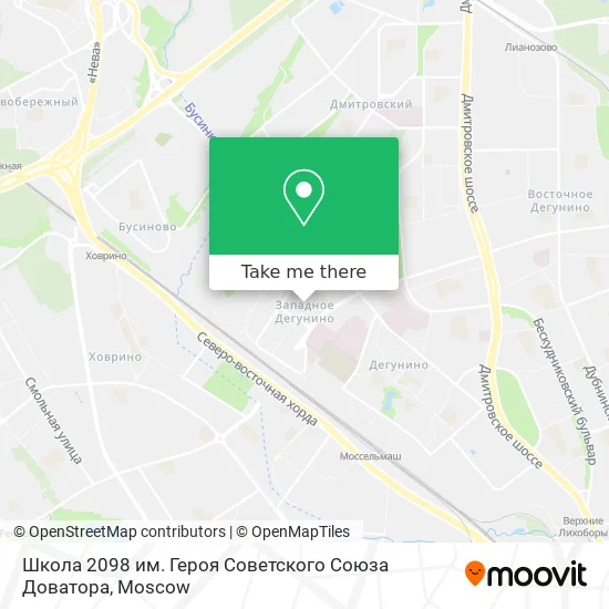 Школа 2098 им. Героя Советского Союза Доватора map
