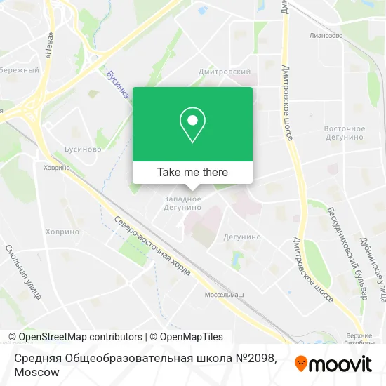 Средняя Общеобразовательная школа №2098 map