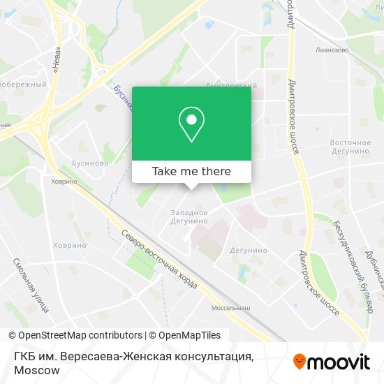 ГКБ им. Вересаева-Женская консультация map