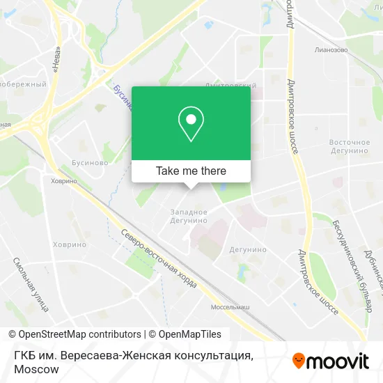 ГКБ им. Вересаева-Женская консультация map