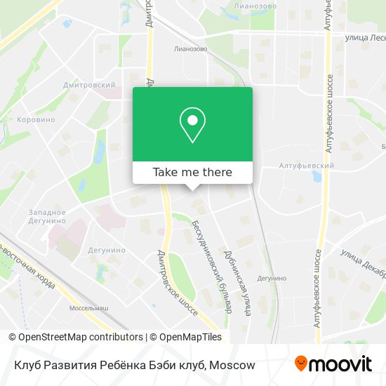 Клуб Развития Ребёнка Бэби клуб map