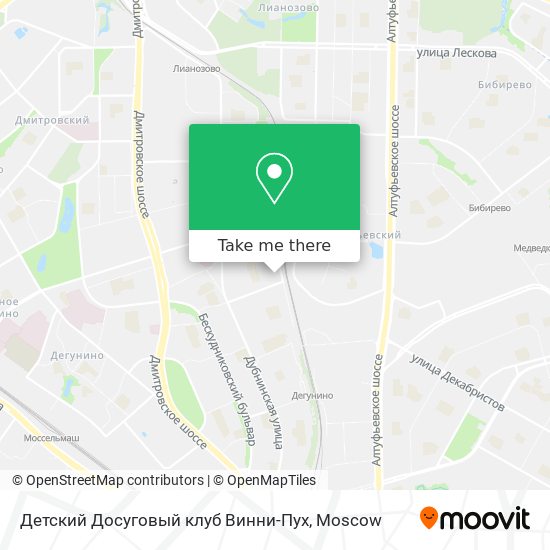 Детский Досуговый клуб Винни-Пух map