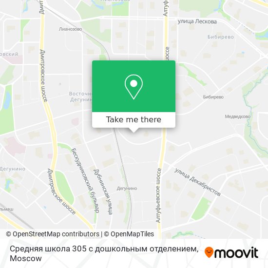 Средняя школа 305 с дошкольным отделением map