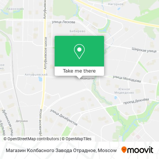 Магазин Колбасного Завода Отрадное map