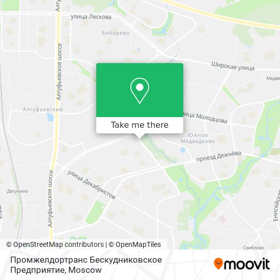 Промжелдортранс Бескудниковское Предприятие map