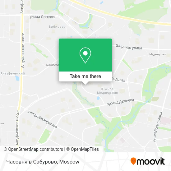 Часовня в Сабурово map