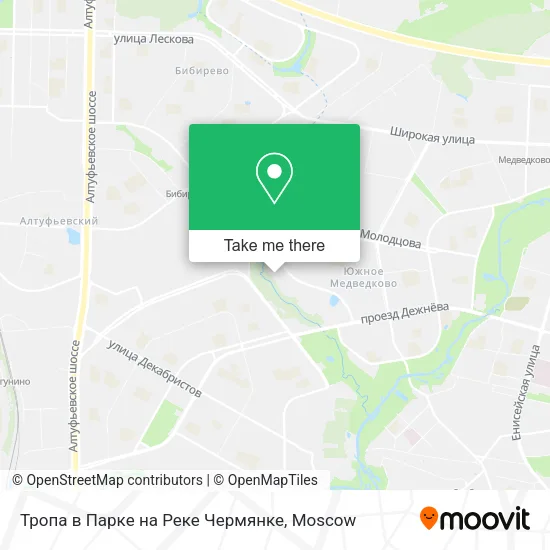 Тропа в Парке на Реке Чермянке map