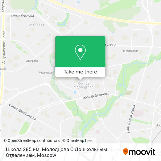 Школа 285 им. Молодцова С Дошкольным Отделением map