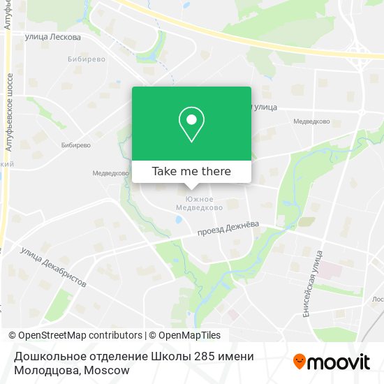 Дошкольное отделение Школы 285 имени Молодцова map