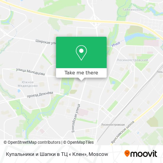 Купальники и Шапки в ТЦ « Клен» map