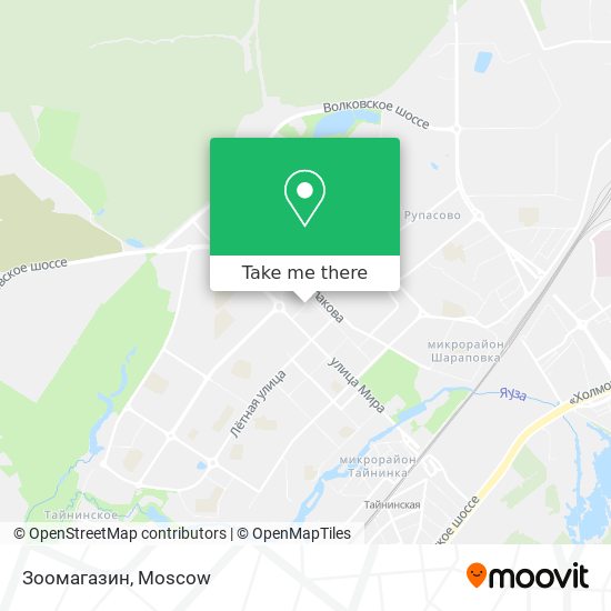 Зоомагазин map