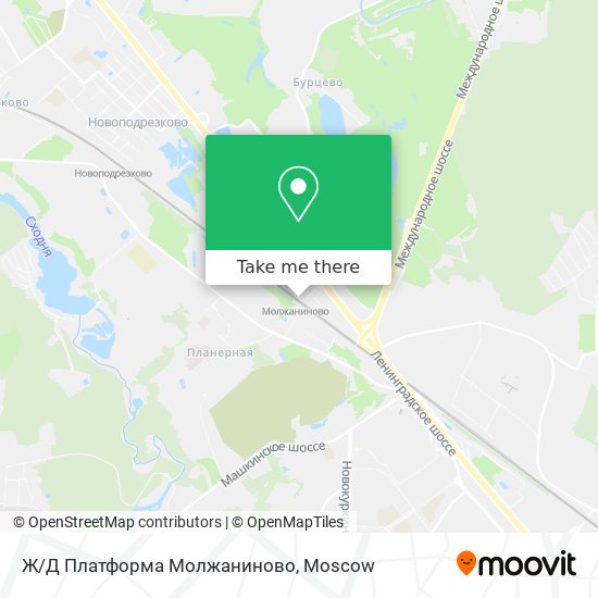 Ж/Д Платформа Молжаниново map