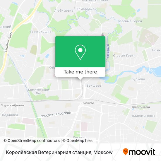 Королёвская Ветеринарная станция map