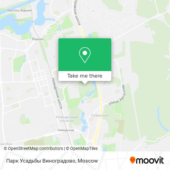 Парк Усадьбы Виноградово map