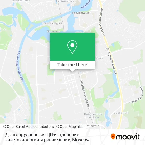 Долгопрудненская ЦГБ-Отделение анестезиологии и реанимации map
