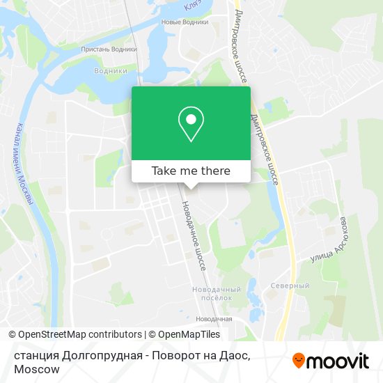 станция Долгопрудная - Поворот на Даос map