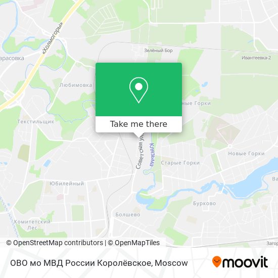 ОВО мо МВД России Королёвское map