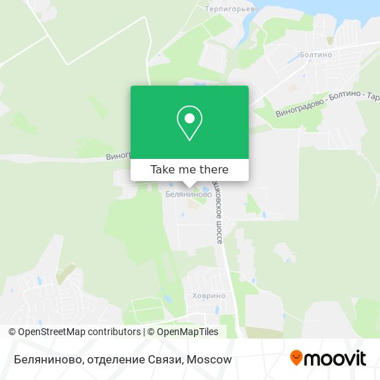 Беляниново, отделение Связи map