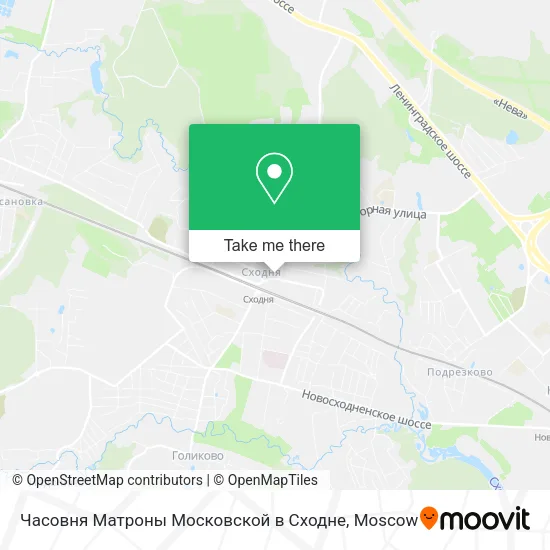 Часовня Матроны Московской в Сходне map