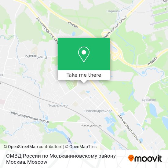 ОМВД России по Молжаниновскому району Москва map