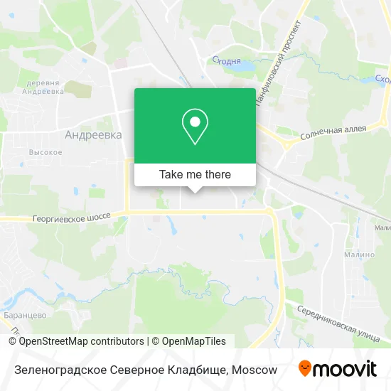 Зеленоградское Северное Кладбище map