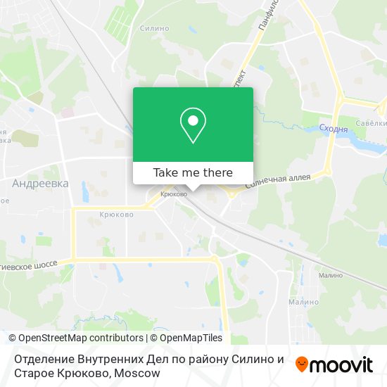 Отделение Внутренних Дел по району Силино и Старое Крюково map