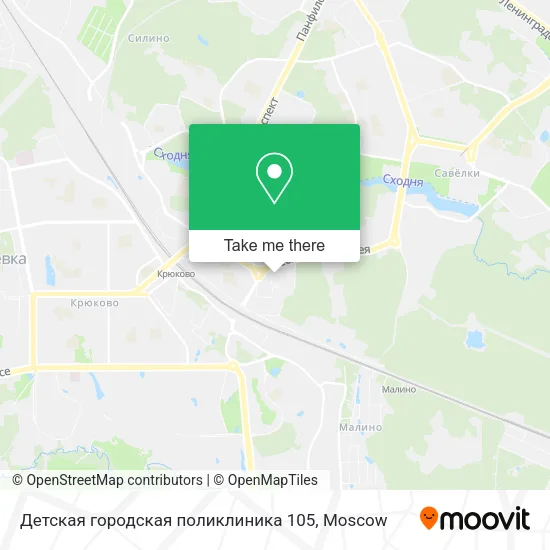 Детская городская поликлиника 105 map