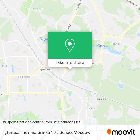 Детская поликлиника 105 Зелао map