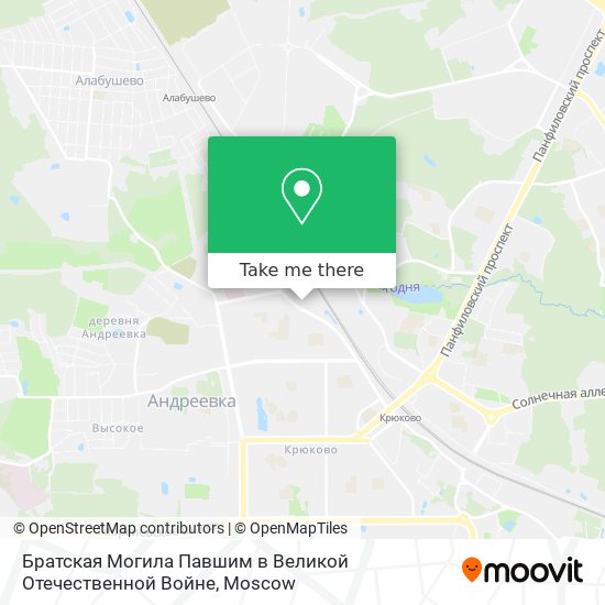 Братская Могила Павшим в Великой Отечественной Войне map