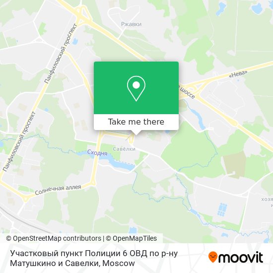 Участковый пункт Полиции 6 ОВД по р-ну Матушкино и Савелки map