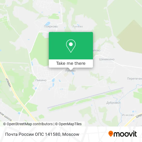 Почта России ОПС 141580 map