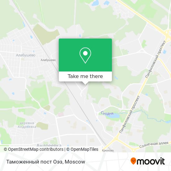 Таможенный пост Оэз map