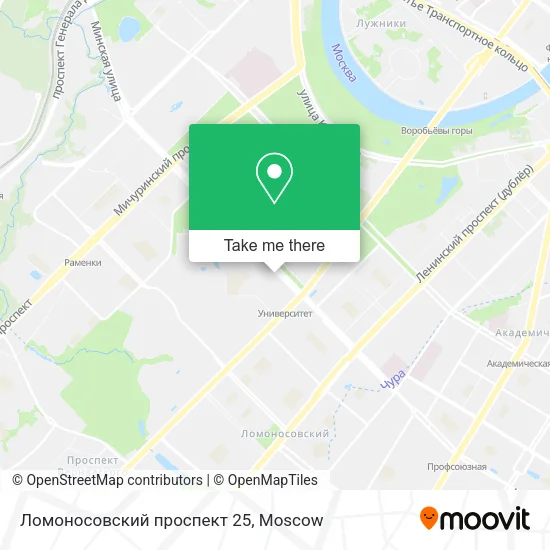 Ломоносовский проспект 25 map