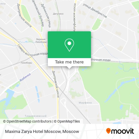 Maxima Zarya Hotel Moscow map