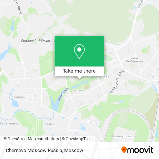 Chernëvo Moscow Russia map