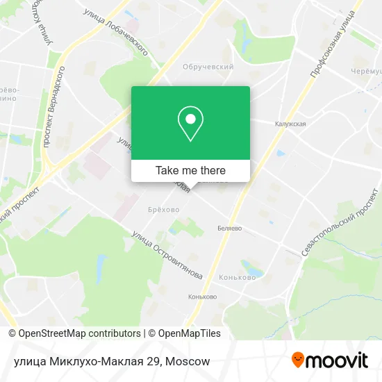 улица Миклухо-Маклая 29 map