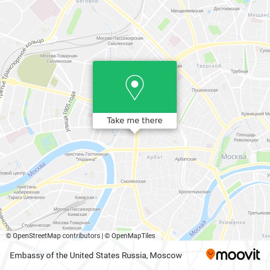 Embassy of the United States Russia map