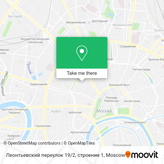 Леонтьевский переулок 19 / 2, строение 1 map