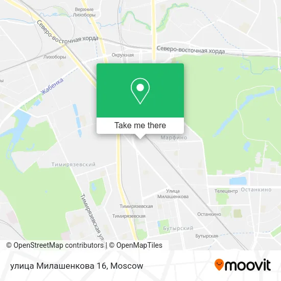 улица Милашенкова 16 map