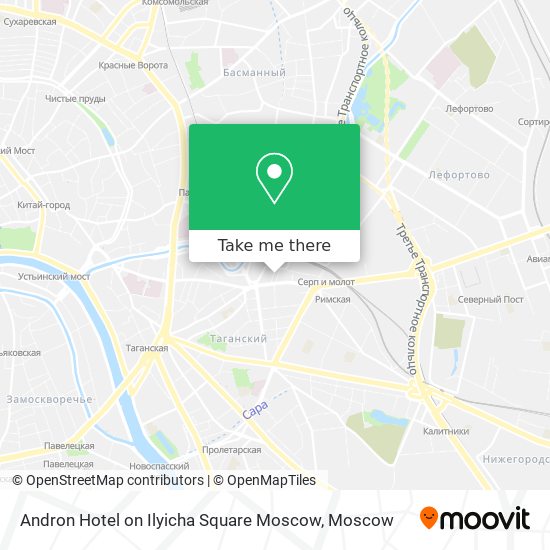 Andron Hotel on Ilyicha Square Moscow map