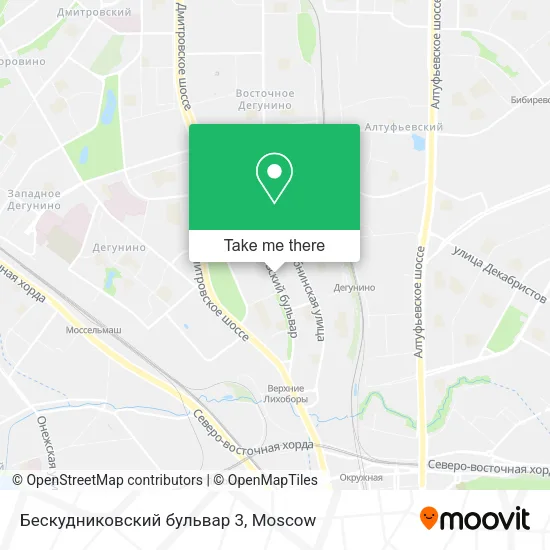 Бескудниковский бульвар 3 map