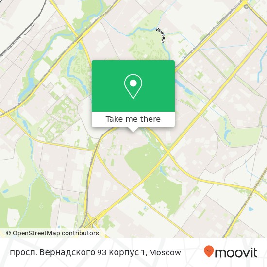 просп. Вернадского 93 корпус 1 map