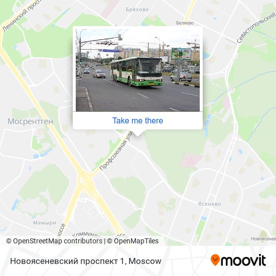 Новоясеневский проспект 1 map