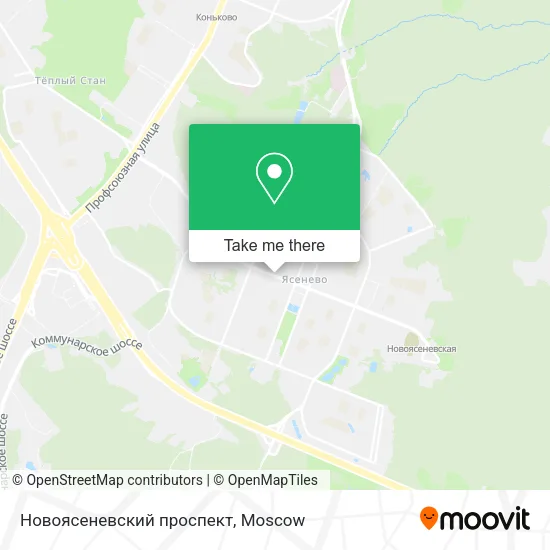 Новоясеневский проспект map