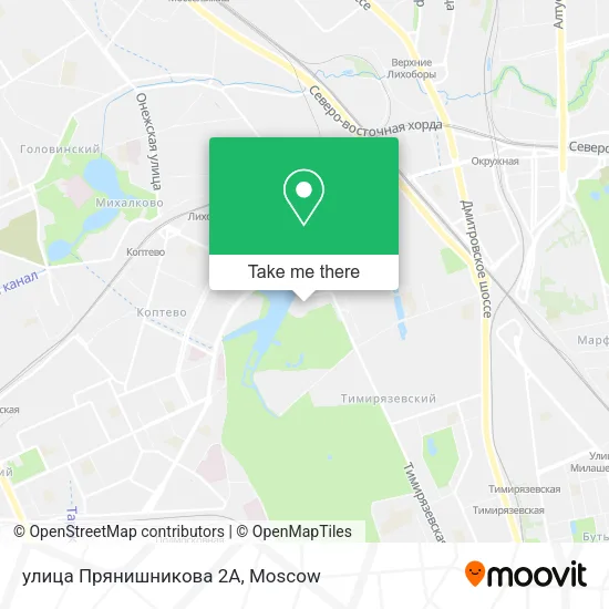 улица Прянишникова 2А map