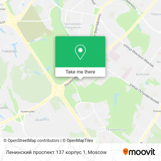Ленинский проспект 137 корпус 1 map