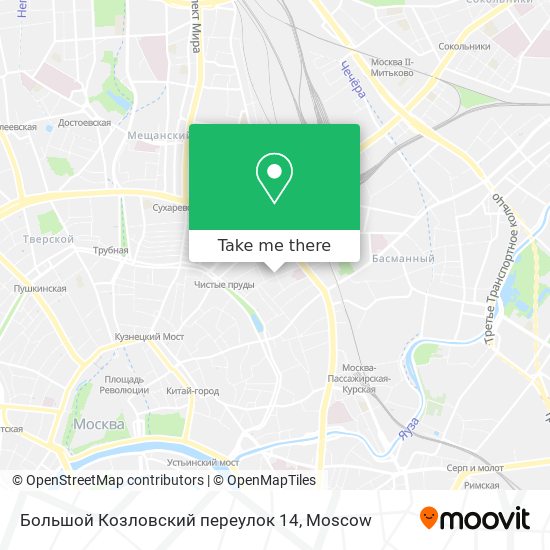 Большой Козловский переулок 14 map